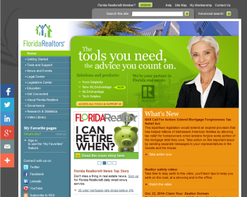 Florida Association of Realtors Web page