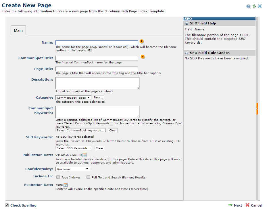 Standard and SEO Metadata