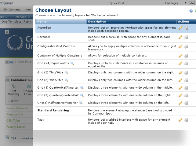 Choose Layout - Accordion