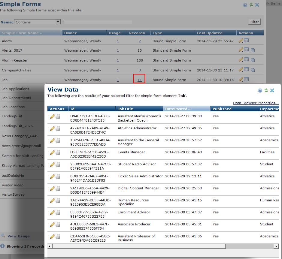 View Data