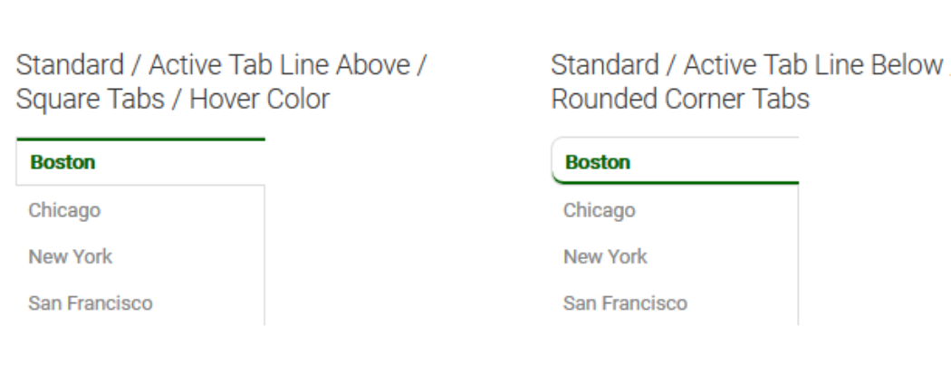 Standard Active Tab Line Above Square Tabs Hover Color
